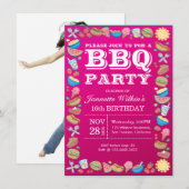 BBQ Birthday Sweet 16th Party Theme Barbecue Kaart (Voorkant / Achterkant)