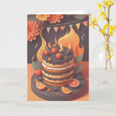 BBQ Birthday Wishes Kaart (Gele Bloem)