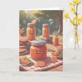 BBQ Birthday Wishes Kaart (Gele Bloem)