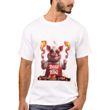 BBQ Boss – Pig Dad Grappig Grillen T-shirt