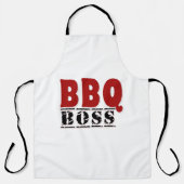 BBQ Boss Typography Grill Apron Schort (Voorkant)