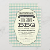  BBQ Boy Baby Shower-uitnodigingen Kaart (Voorkant / Achterkant)