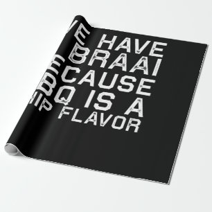 BBQ Braai Funny South Africa Family BBQ Gift Cadeaupapier