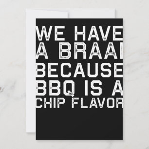 BBQ   Braai Funny South Africa Family BBQ Gift Feestdagenkaart