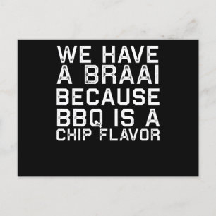 BBQ   Braai Funny South Africa Family BBQ Gift Feestdagenkaart