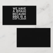 BBQ | Braai Funny South Africa Family BBQ Gift Klantenkaartje (Voorkant / Achterkant)