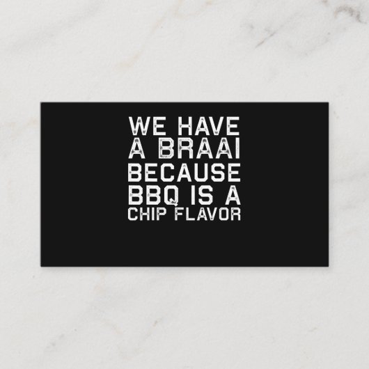 BBQ | Braai Funny South Africa Family BBQ Gift Klantenkaartje (Voorkant)