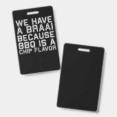 BBQ | Braai Grappig Zuid-Afrika Familie BBQ Cadeau Badge (Voor- en achterkant)