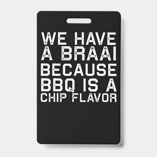 BBQ | Braai Grappig Zuid-Afrika Familie BBQ Cadeau Badge (Voorzijde)