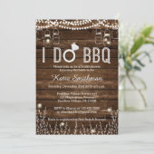 BBQ Bridal Shower Invitation - Robuuste BBQ Kaart (Staand voorkant)