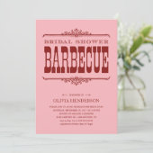 BBQ Bridal Shower-uitnodigingen Kaart (Staand voorkant)