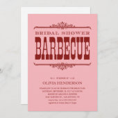 BBQ Bridal Shower-uitnodigingen Kaart (Voorkant / Achterkant)