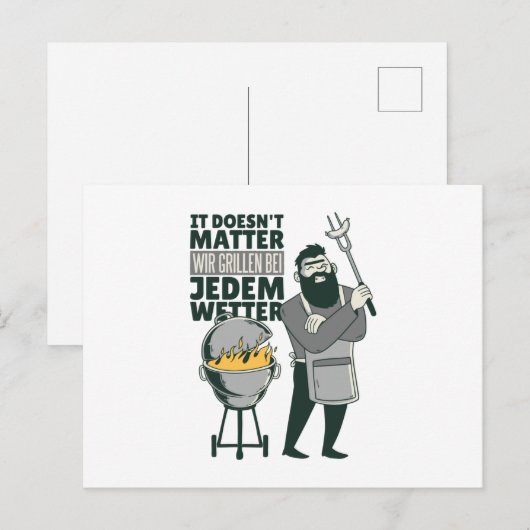 BBQ BRIEFKAART (Voorkant / Achterkant)