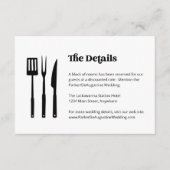 BBQ Bruiloft Informatie Details Behuizing Kaart (Voorkant)