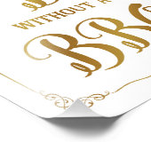 BBQ bruiloft-teken, ik kan niet zeggen dat ik een  Foto Afdruk (Hoek)