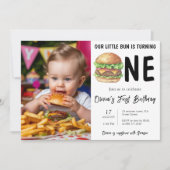 BBQ Burger eerste verjaardagsfeestje Kaart (Voorkant)