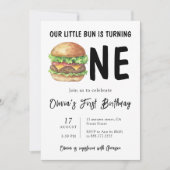 BBQ Burger eerste verjaardagsfeestje Kaart (Voorkant)