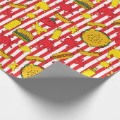 BBQ Burger Hot Dog Grill Out Barbecue Party Cadeaupapier (Hoek)