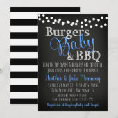BBQ Burgers Baby Coed Boy Baby shower Uitnodiging (Voorkant / Achterkant)