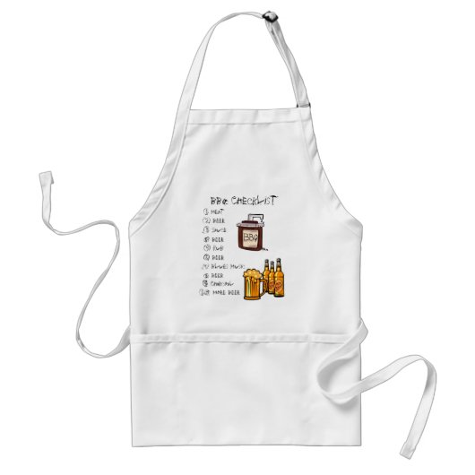 BBQ Checklist Apron Standaard Schort (Voorkant)