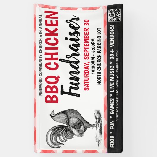BBQ Chicken Grill Out Banner (Verticaal)