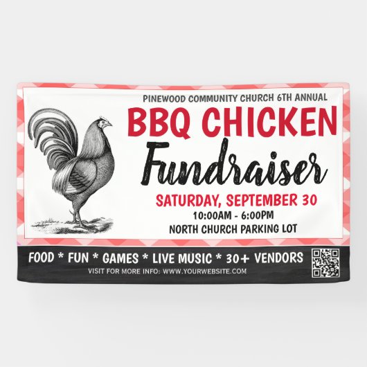 BBQ Chicken Grill Out Banner (Horizontaal)