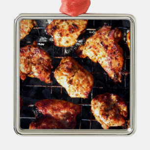 BBQ Chicken Metalen Ornament