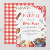 BBQ Children's BABY-Q Baby Shower Invitation Kaart (Voorkant / Achterkant)