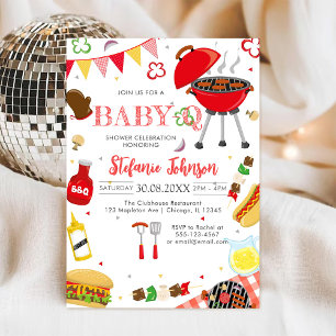 BBQ Children's BABY-Q Baby Shower Uitnodiging