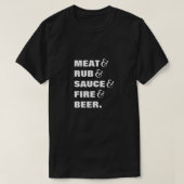 BBQ Cook Checklist en Ampersands T-shirt (Design voorkant)