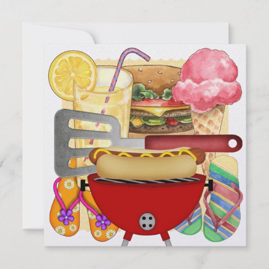 BBQ Cook Out - 4 juli Kaart (Voorkant)