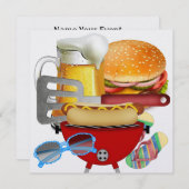 BBQ Cook Out - 4 juli Kaart (Voorkant / Achterkant)