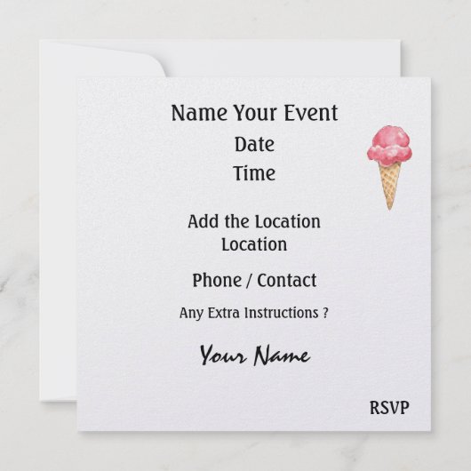 BBQ Cook Out - 4 juli Kaart (Achterkant)