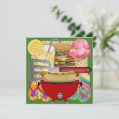 BBQ Cook Out Kaart (Staand voorkant)