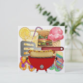 BBQ Cook Out Kaart (Staand voorkant)