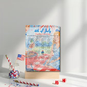 BBQ Cookout 4th of July Bingo  game card Feestdagenkaart