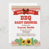 BBQ Cookout Baby shower Invitation Card Kaart (Voorkant / Achterkant)
