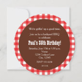 BBQ Cookout Barbecue Gingham Country Invitation Kaart (Achterkant)