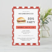 BBQ Cookout Block Party Kaart (Staand voorkant)