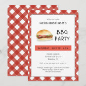 BBQ Cookout Block Party Kaart (Voorkant / Achterkant)