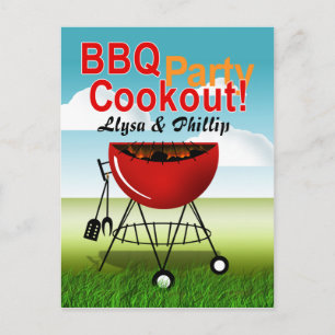 BBQ Cookout - Engagement Party Briefkaart