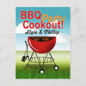 BBQ Cookout - Engagement Party Briefkaart (Voorkant)