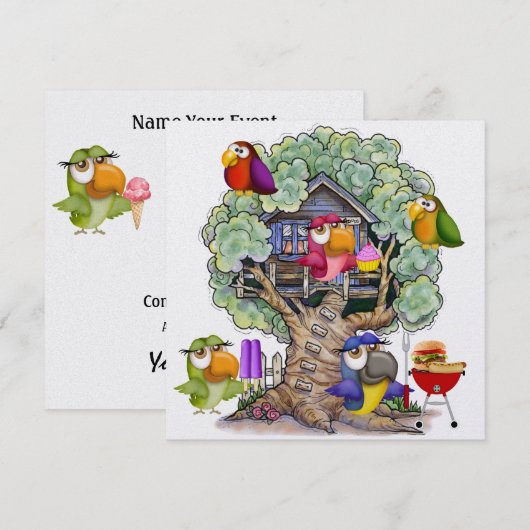 BBQ - Cookout - Feest - SRF Kaart (Voorkant / Achterkant)