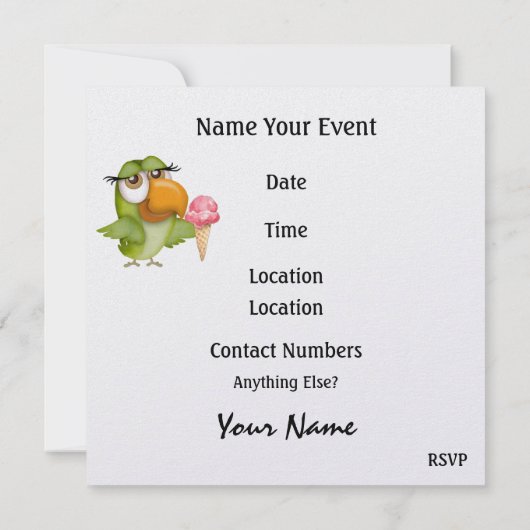 BBQ - Cookout - Feest - SRF Kaart (Achterkant)