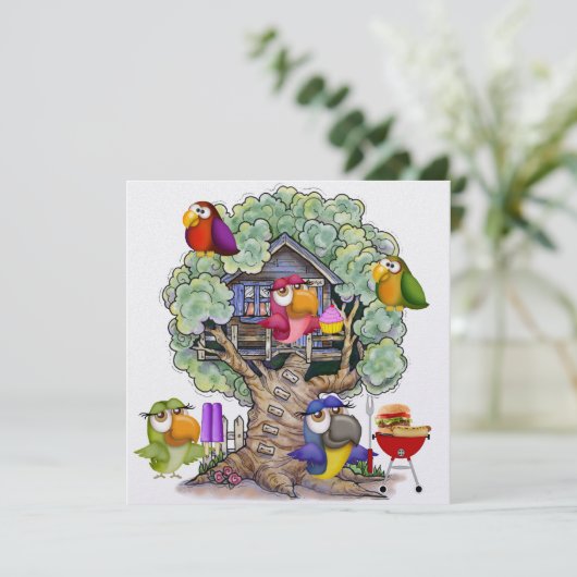 BBQ - Cookout - Feest - SRF Kaart (Staand voorkant)