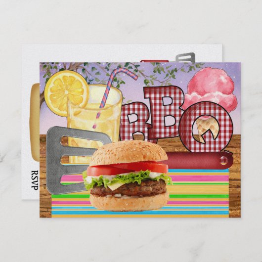 BBQ - Cookout Party - SRF Kaart (Voorkant / Achterkant)