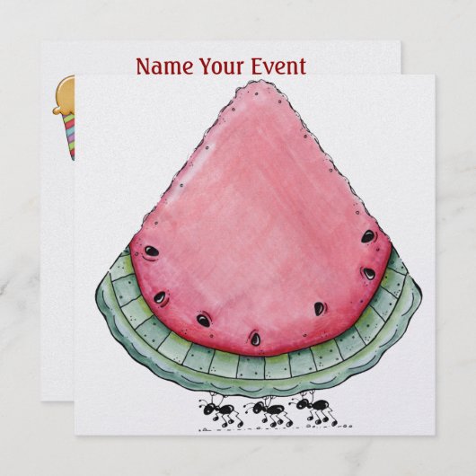 BBQ / Cookout / Picknick Uitnodiging door SRF (Voorkant / Achterkant)