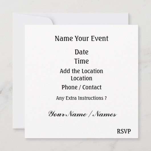 BBQ / Cookout / Picknick Uitnodiging door SRF (Achterkant)