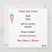 BBQ / Cookout / Picknick Uitnodiging door SRF (Achterkant)