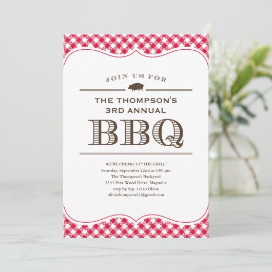 BBQ Cookout-uitnodigingen Kaart (Staand voorkant)